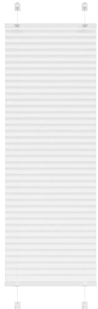 vidaXL Branco Plissada Cega 45x150 cm Largura Tecido 44,4 cm Poliéster