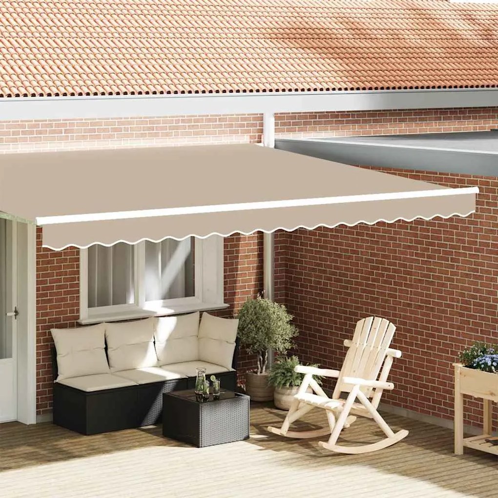 vidaXL Valance de Toldos para Estrutura de 4,5m Bege 4,3x0,2m