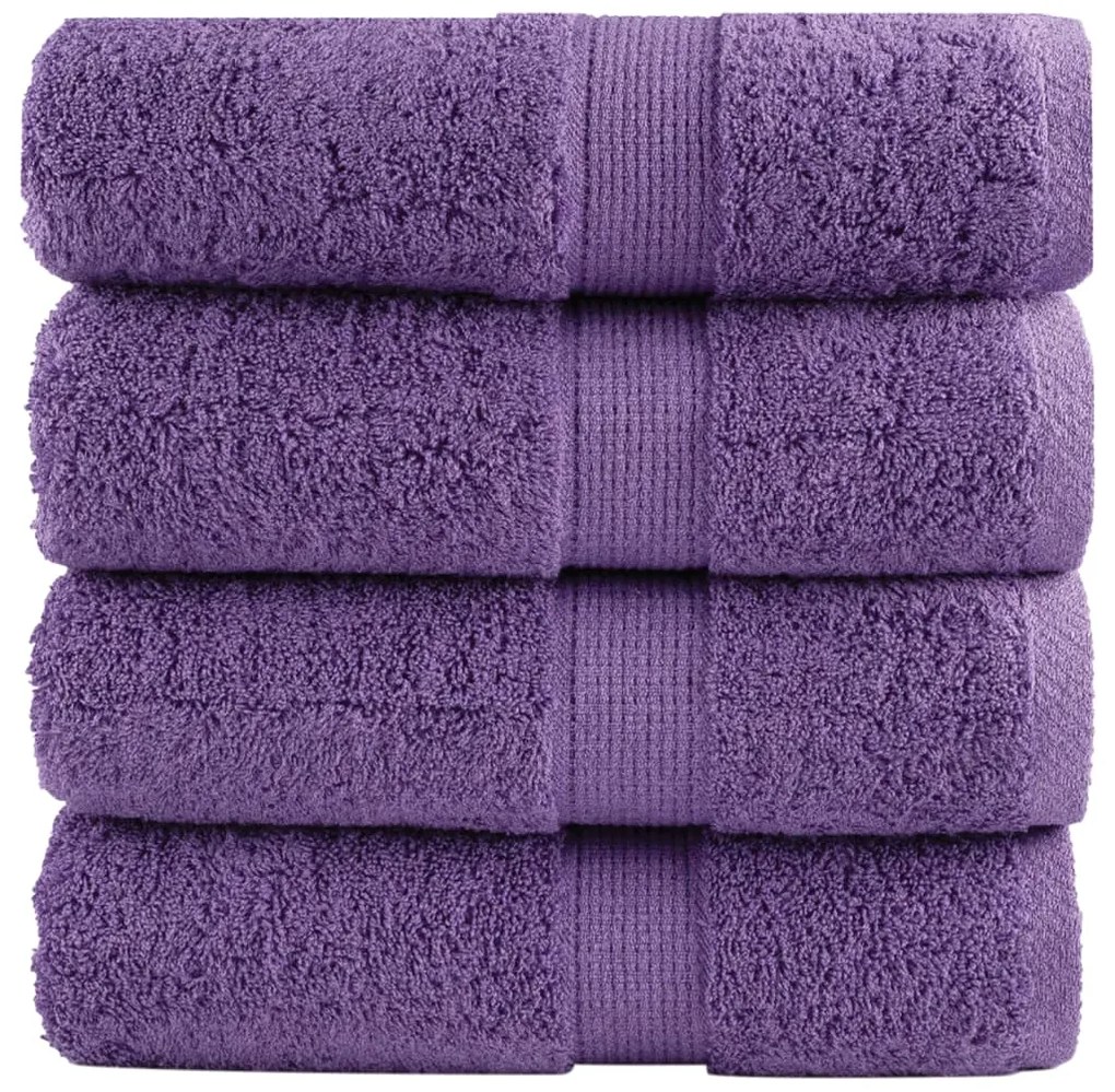 Toalhas de bidé premium SOLUND 4 pcs 30x50 cm 600 gsm roxo