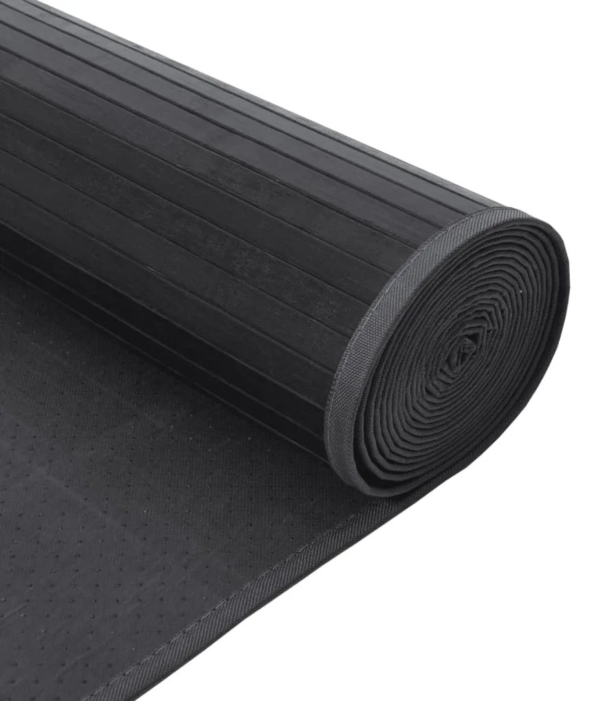 Tapete retangular 60x1000 cm bambu cinzento