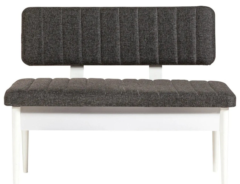 Banco Vina – Branco e Antracite – 110x85x40 cm