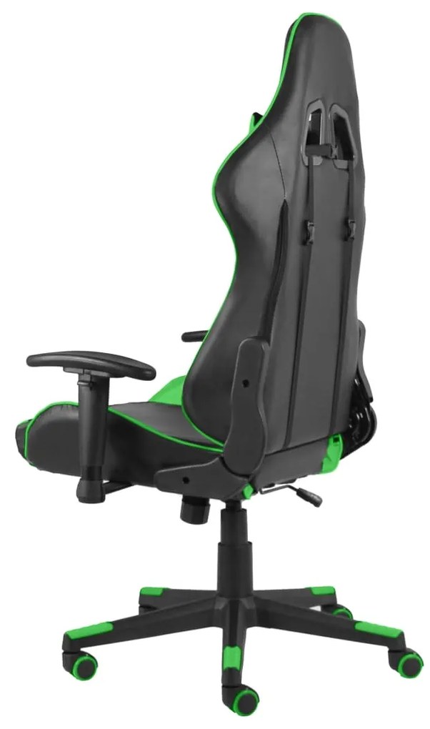 Cadeira de gaming giratória PVC verde