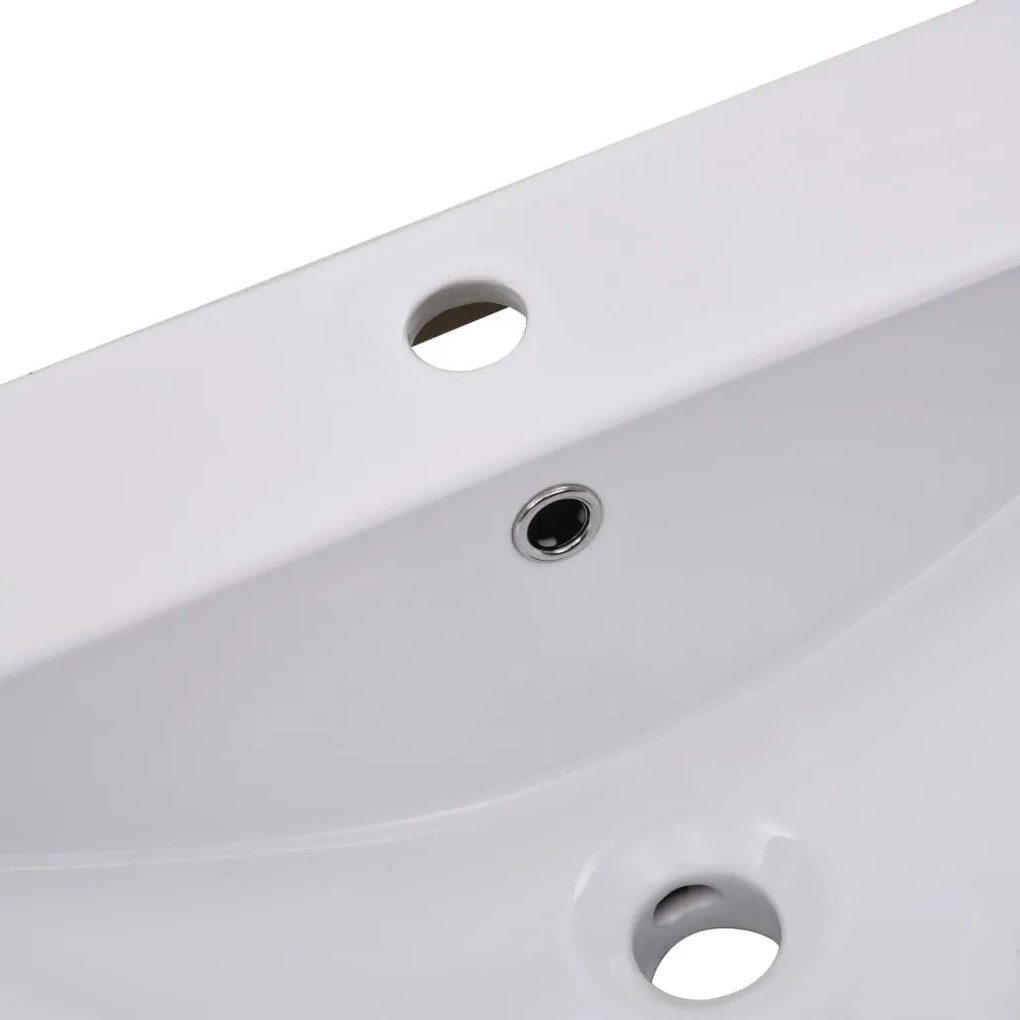 Lavatório embutido 101x39,5x18,5 cm cerâmica branco