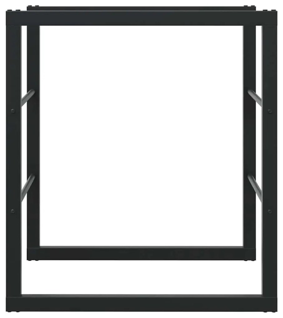 Suporte para lenha 55x30x61 cm aço preto