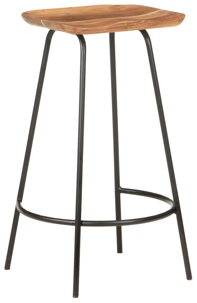 Bancos de bar 4 pcs madeira de acácia maciça