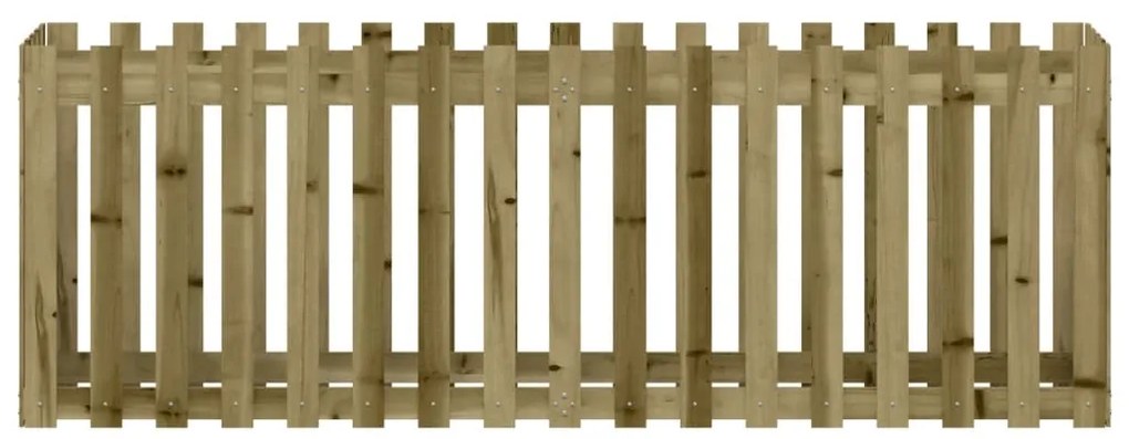 Canteiro elevado c/ design cerca 200x50x70 cm pinho impregnado
