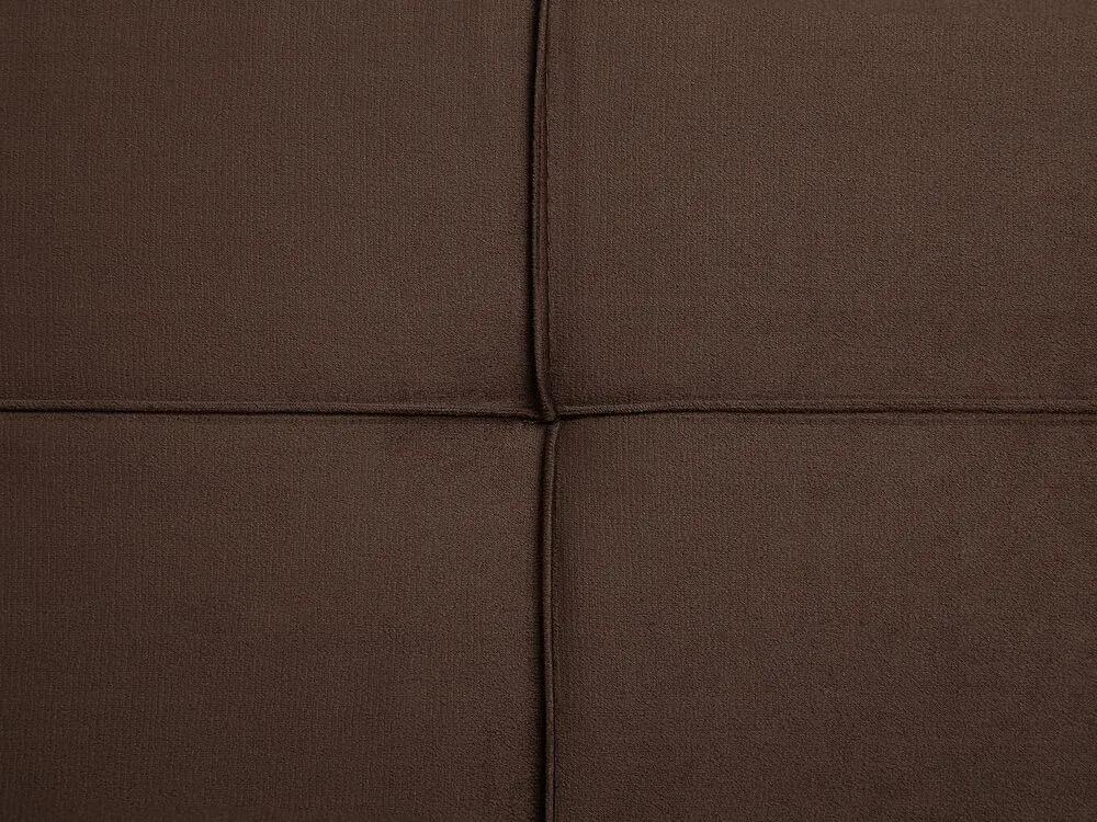Sofá-cama de 3 lugares em tecido castanho HASLE Beliani