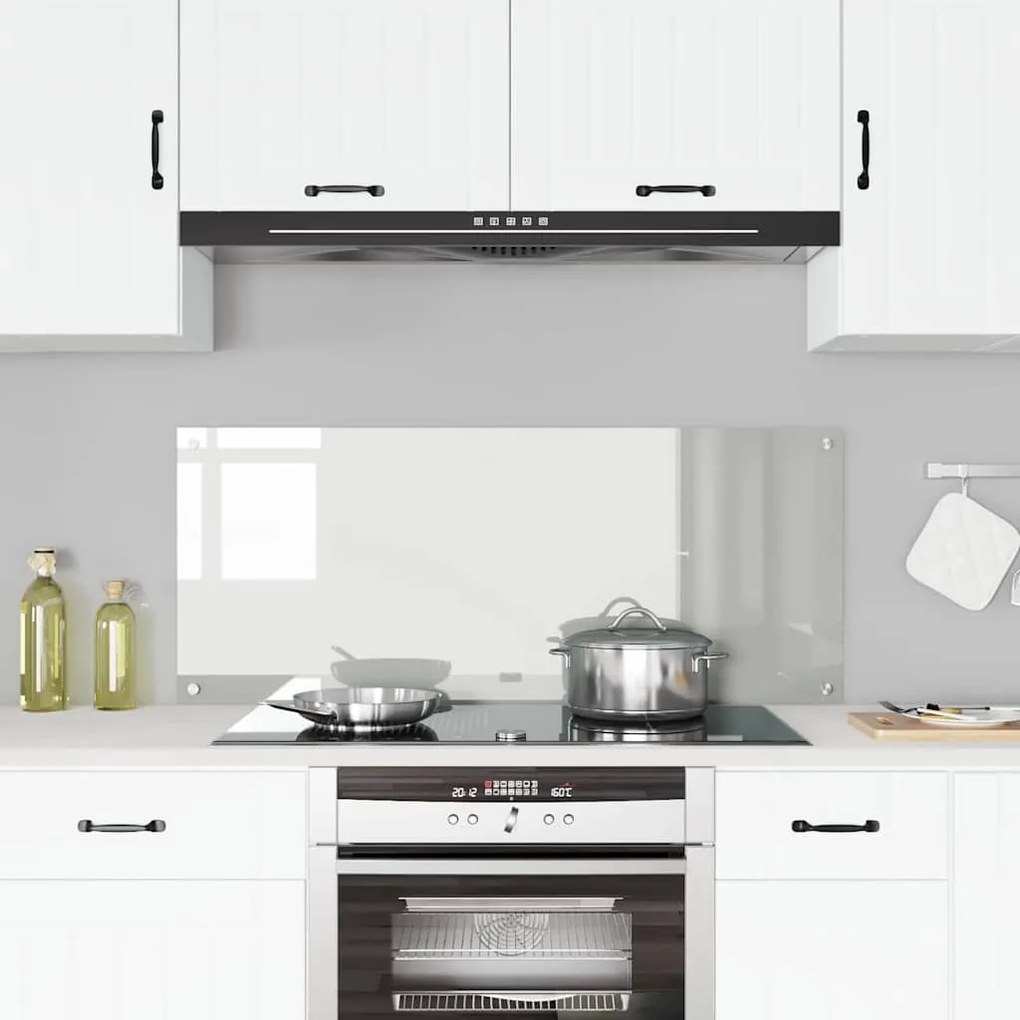 Revestimento de Cozinha vidaXL Transparente 120x50x0,6 cm em Vidro Tem