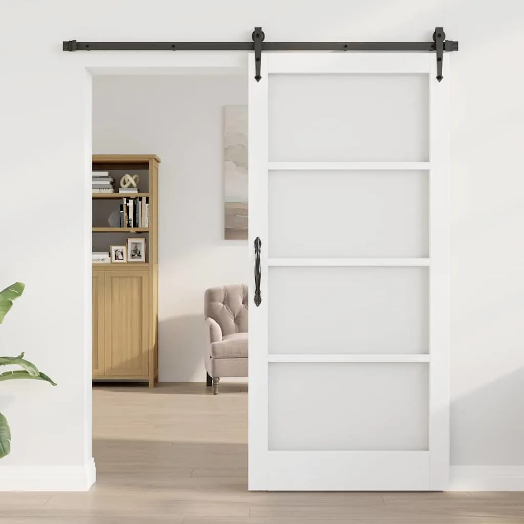 vidaXL porta interior com vidro "ORKDAL" branca 93x202x4 cm