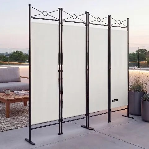 Conjunto de 2 biombos Lucca, 180 x 163 cm brancos