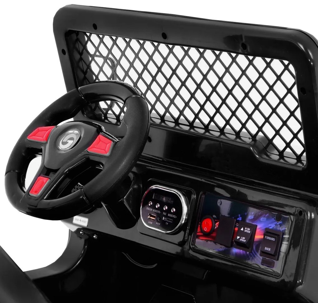 Jipe elétrico para Crianças 12V RAPTOR Drifter Rodas de EVA Preto
