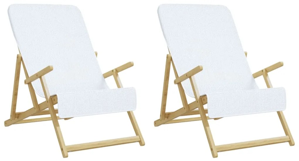 Toalhas de praia 2 pcs 60x135 cm tecido 400 GSM branco