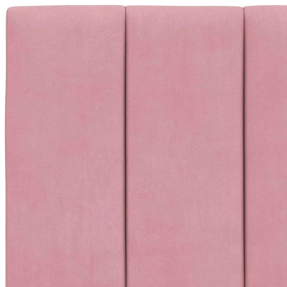 Almofadão de cabeceira 80 cm veludo rosa