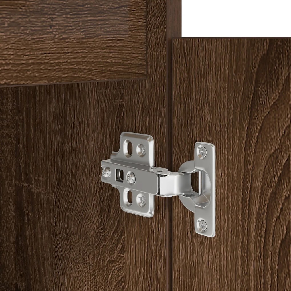 Mesa vidaXL Castanho Carvalho 140x49x76 cm em Madeira Estruturada