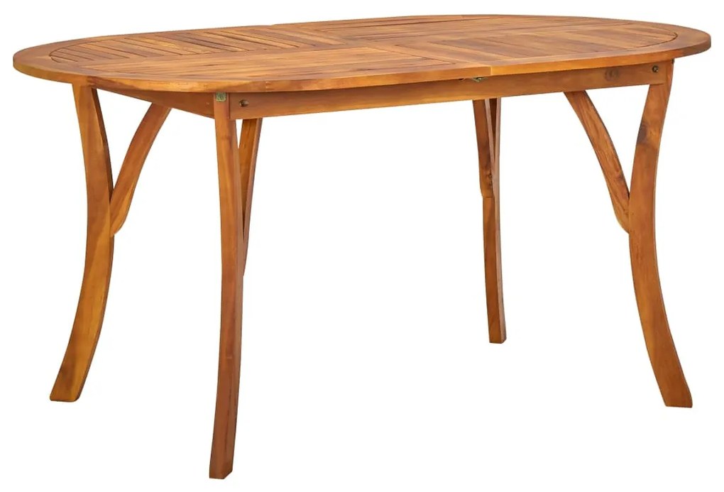 vidaXL Mesa de jardim 150x90x75 cm madeira de acácia maciça