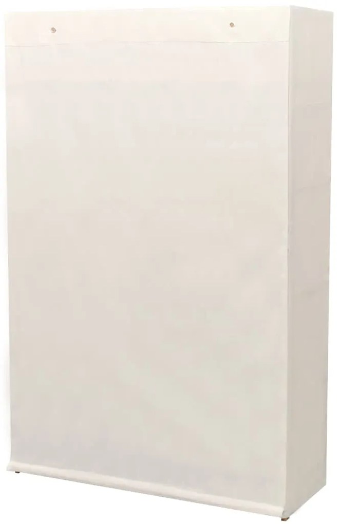 Roupeiro em tecido e madeira de pinho 110x40x170 cm