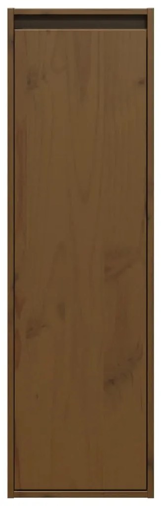 Armários de parede 2 pcs 30x30x100 cm pinho maciço castanho mel