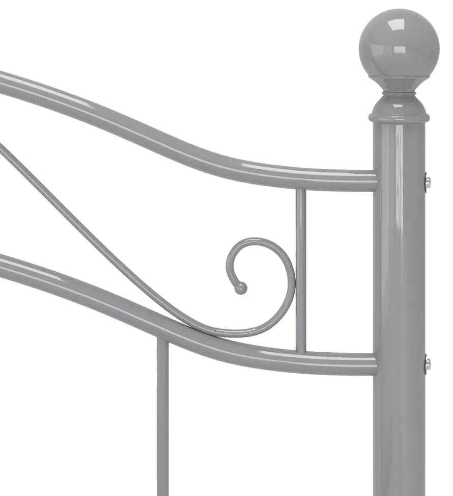Estrutura de cama 90x200 cm metal cinzento