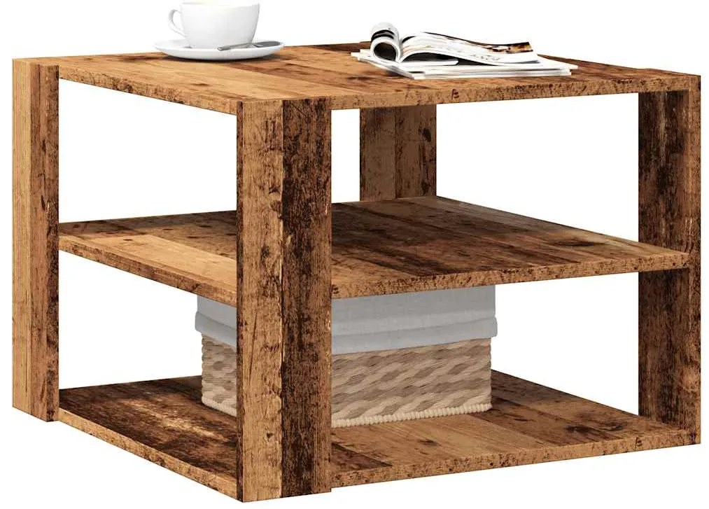 Mesa de centro 58x58x40 cm derivados de madeira madeira velha