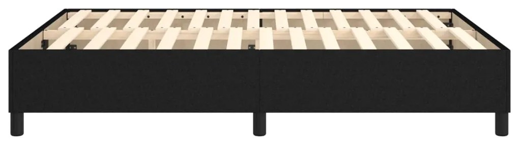 Estrutura de cama sem colchão 140x190 cm tecido preto