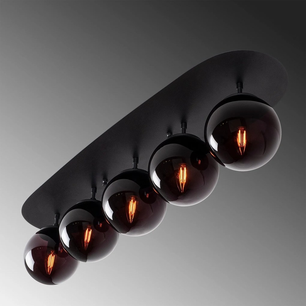 Candeeiro de Teto Well – Preto – 90 x 23 x 25 cm