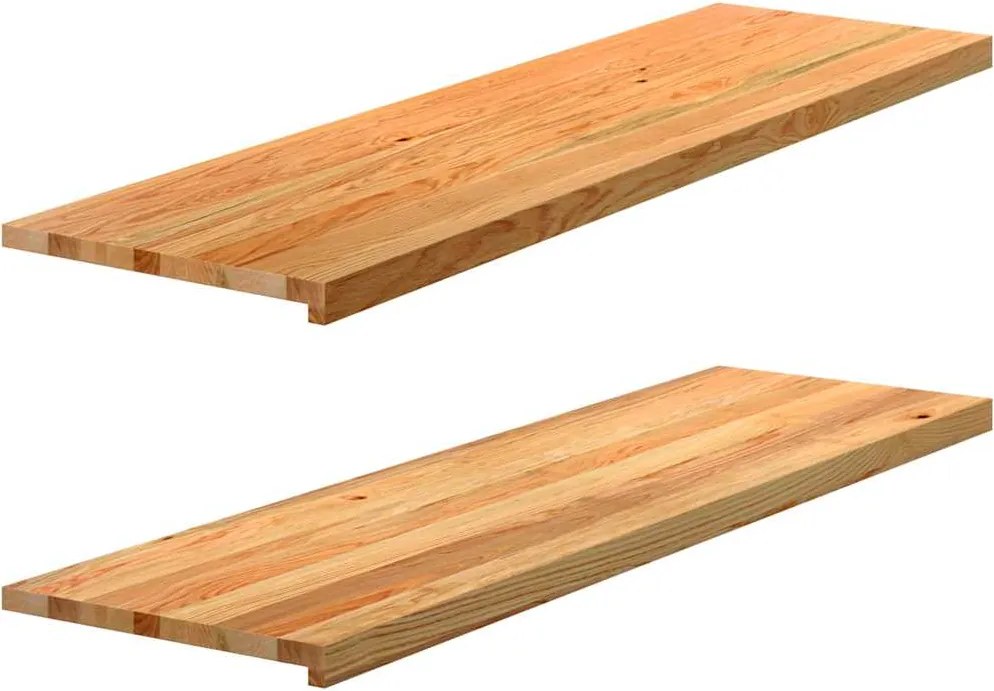 vidaXL Soleiras da janela 2 pcs 140x40x2 cm carvalho castanho-claro