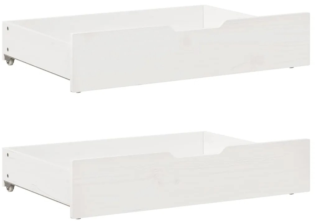 Sofá-cama com gavetão e gavetas sem colchão 80x200 cm branco