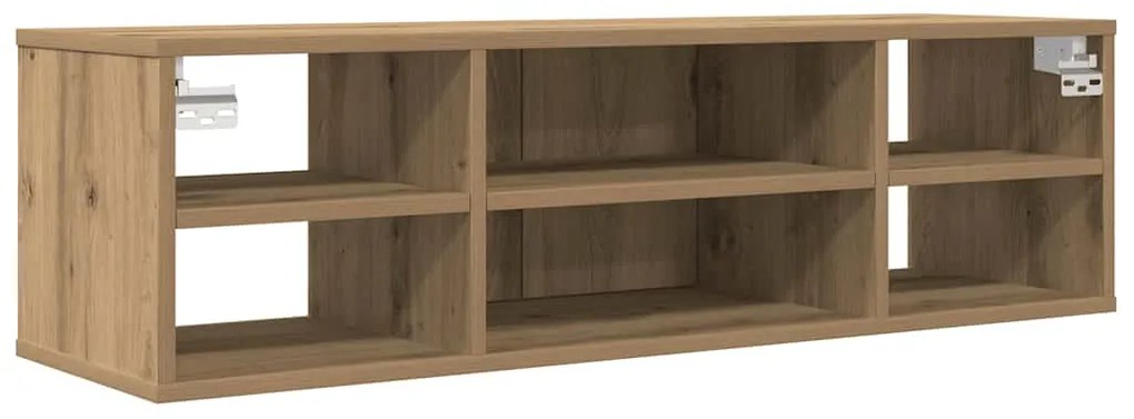 Armário parede 101x30x29cm derivados madeira carvalho artisiano