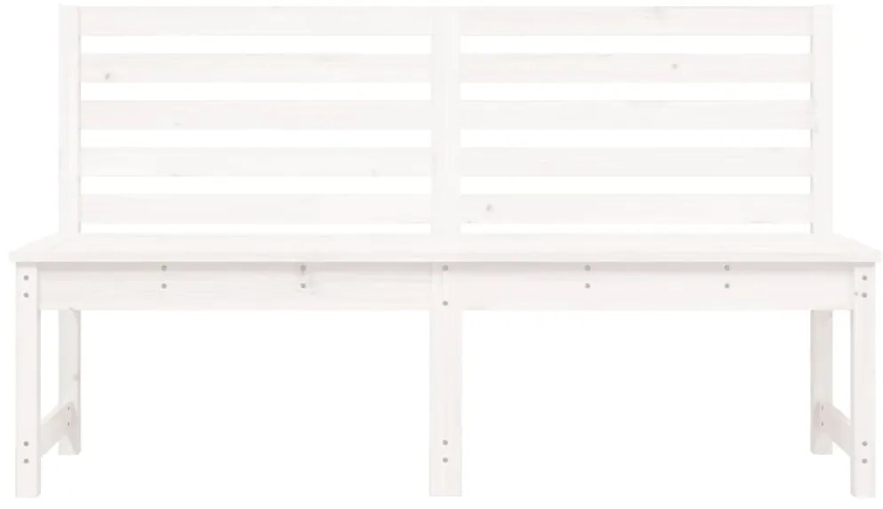Banco de jardim 157,5 cm madeira de pinho maciça branco