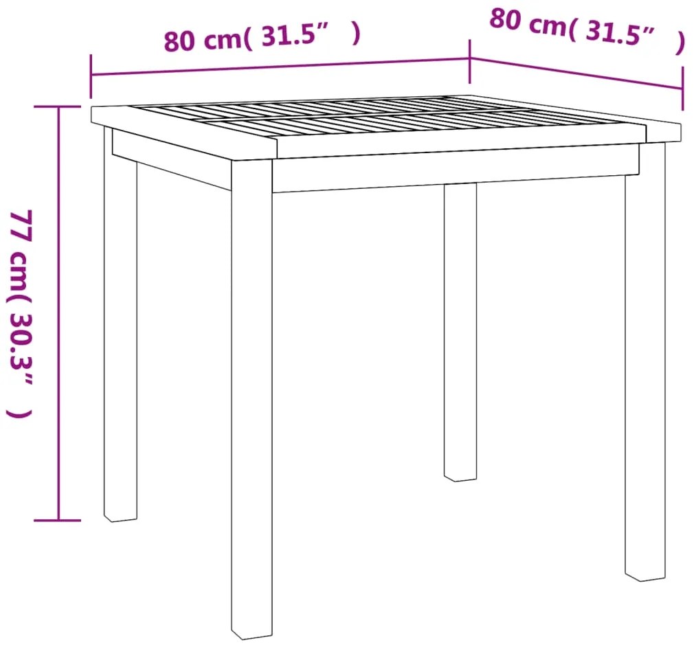 3 pcs conjunto de jantar para jardim madeira de teca maciça