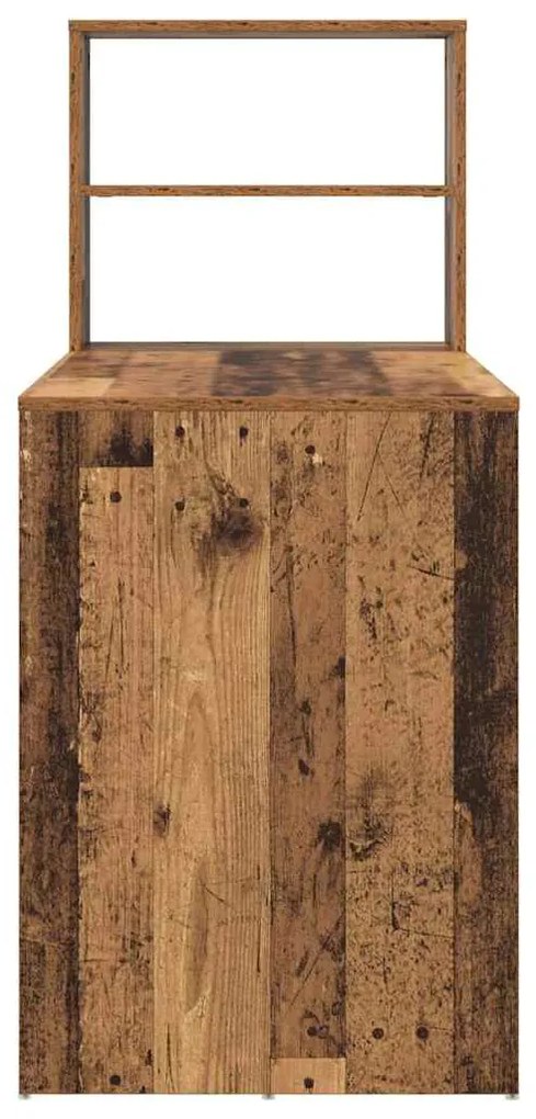 Secretária com Armazenamento Madeira Antiga 113x54x120 cm Madeira Enge