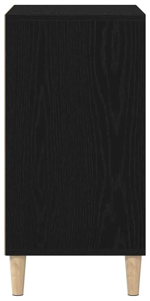 Aparador vidaXL Preto Carvalho 57x35x70 cm Madeira de Engenharia
