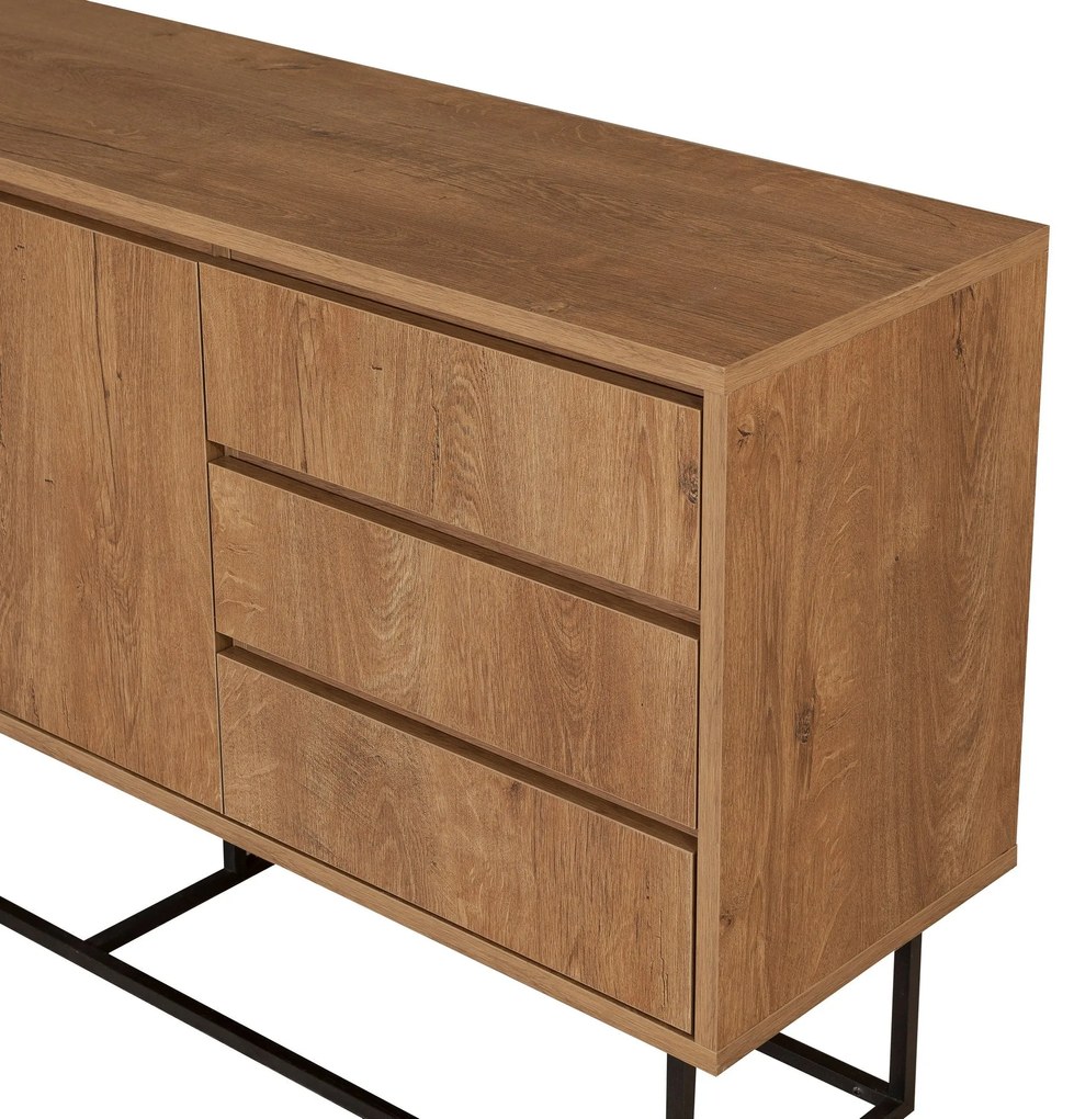 Conjunto de Mobiliário de Sala de Estar Laxus – Noz Preta – Unidade de