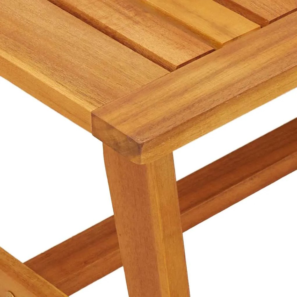 Mesa de Café vidaXL 90x45x40 cm Madeira Sólida de Acácia