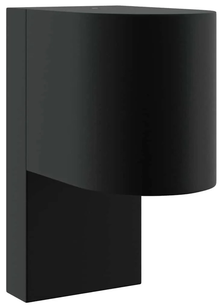 Arandelas de Parede Externas 2 pcs Aço Inoxidável Preto IP44