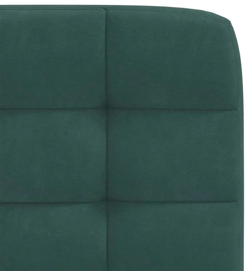 Cadeiras de jantar 2 pcs veludo verde-escuro