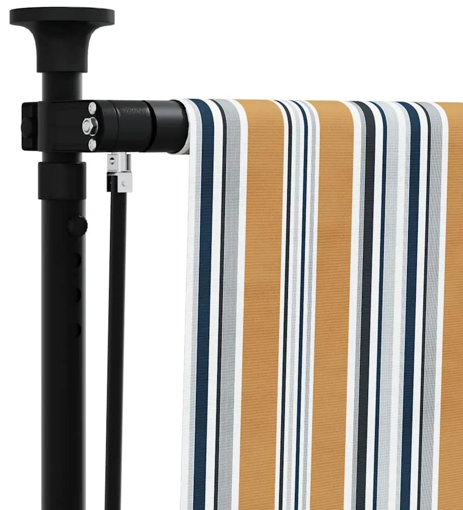Estore de rolo exterior 100x270 cm tecido/aço amarelo e branco
