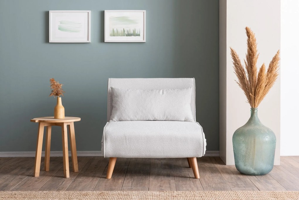Sofá-Cama Folde – Branco – 50x80x42 cm