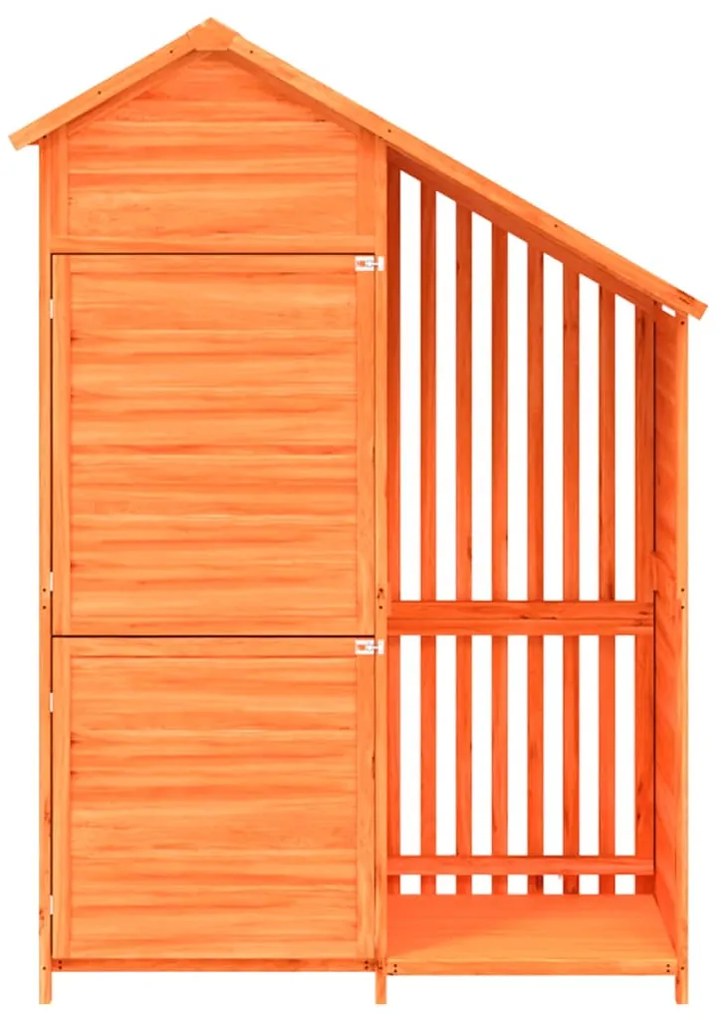 Abrigo p/ ferramentas jardim 120x53,5x170 pinho maciço castanho