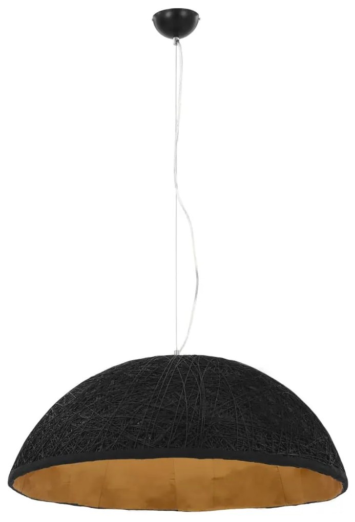 Candeeiro suspenso preto e dourado Ø70 cm E27