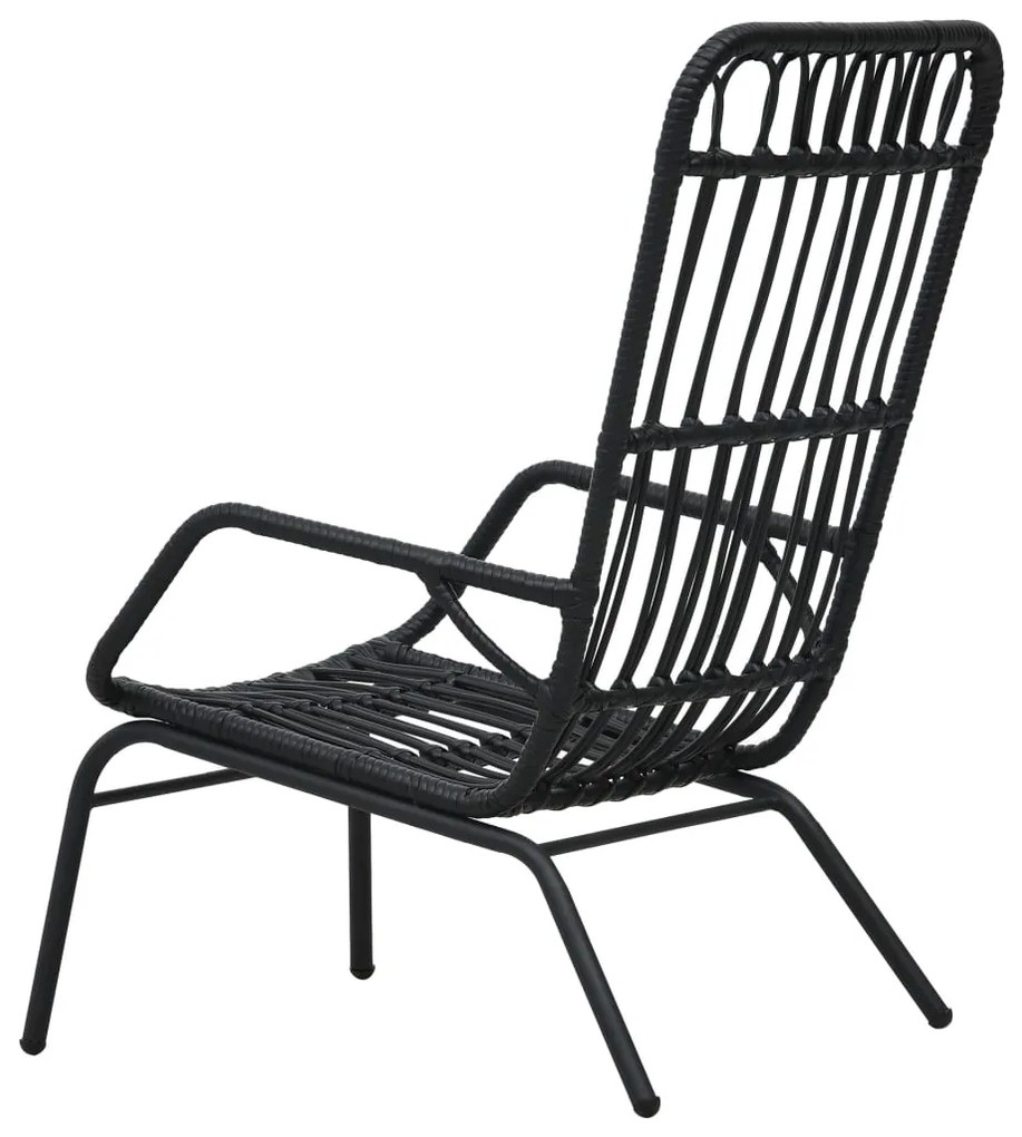 Cadeira de jardim vime PE preto