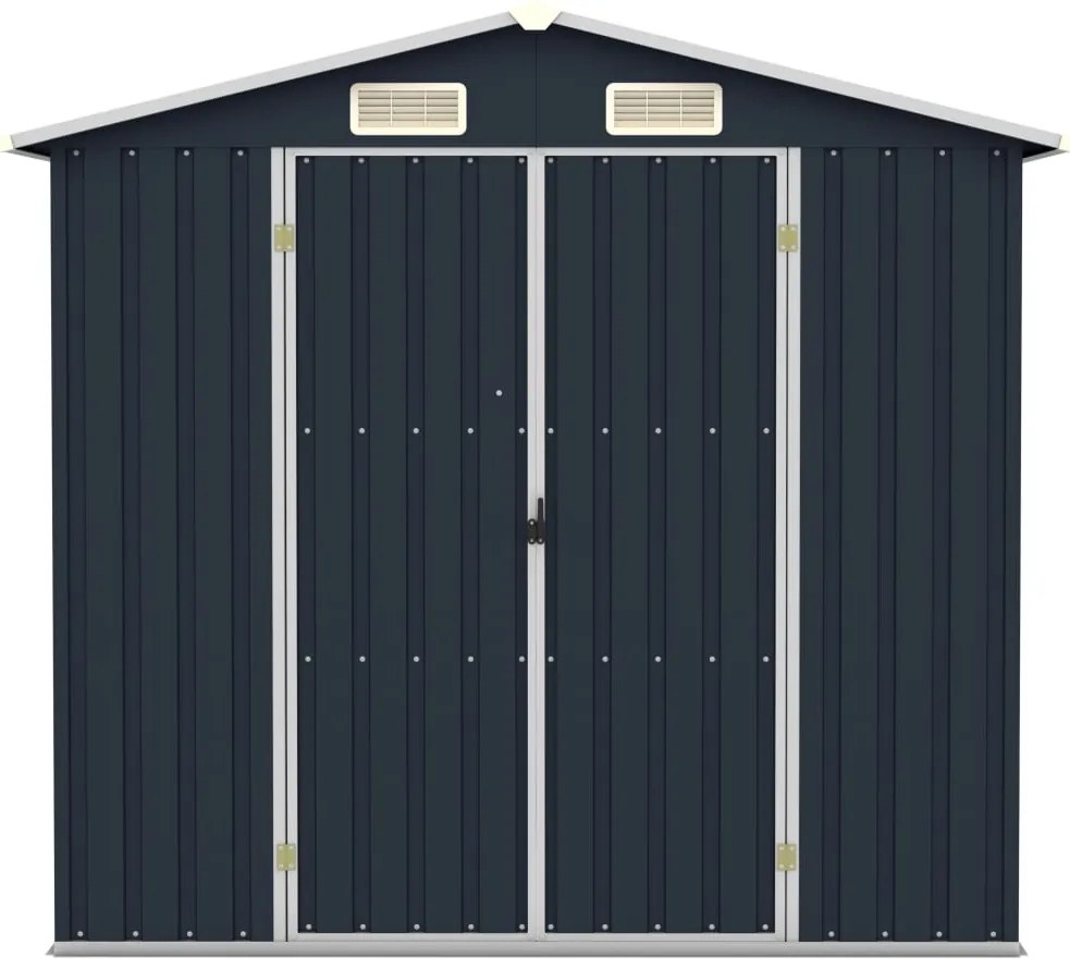 Abrigo de jardim 205x129x183 cm aço galvanizado antracite