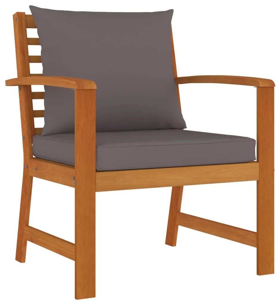 9 pcs conjunto de jantar p/ jardim c/ almofadões acácia maciça