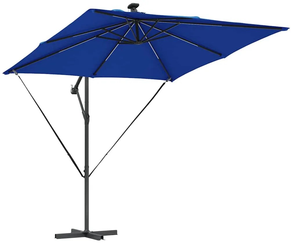 Guarda-sol de Bananeira Cantilever Azul 249 x 249 x 250 cm