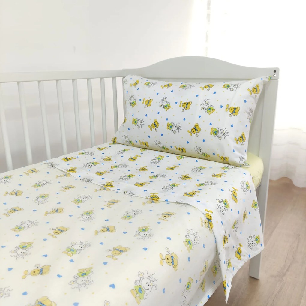 Jogo de Cama Bebé Boneco Amarelo
