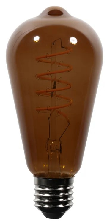 Conjunto de 5 lâmpadas LED E27 reguláveis ST64 castanho 4W 100 lm 1800K