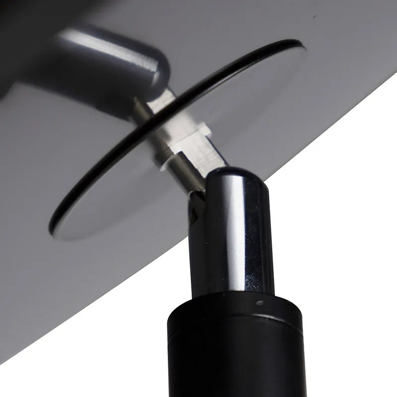 Candeeiro de pé moderno preto com LED e dimmer tátil - Hanz Moderno