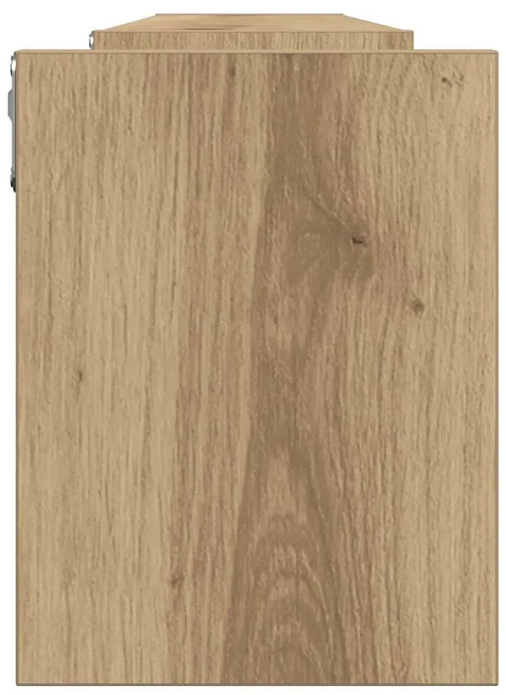Prateleiras parede 2 pcs derivados madeira carvalho artisiano