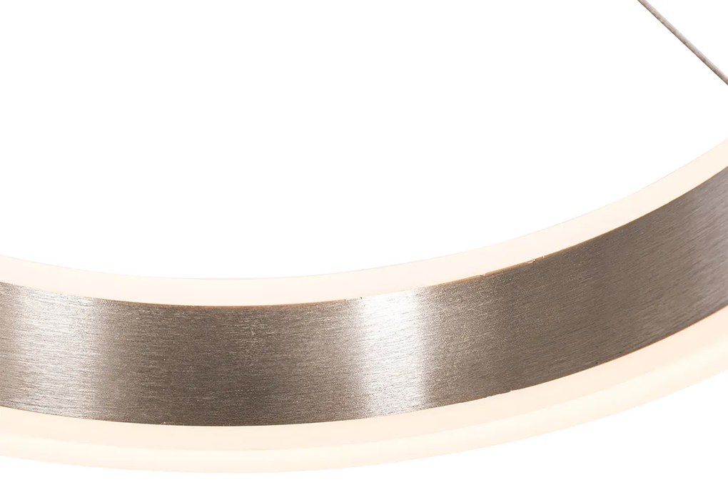 Candeeiro de suspensão redondo em aço com LED regulável em 3 níveis 3-luzes - Lyani