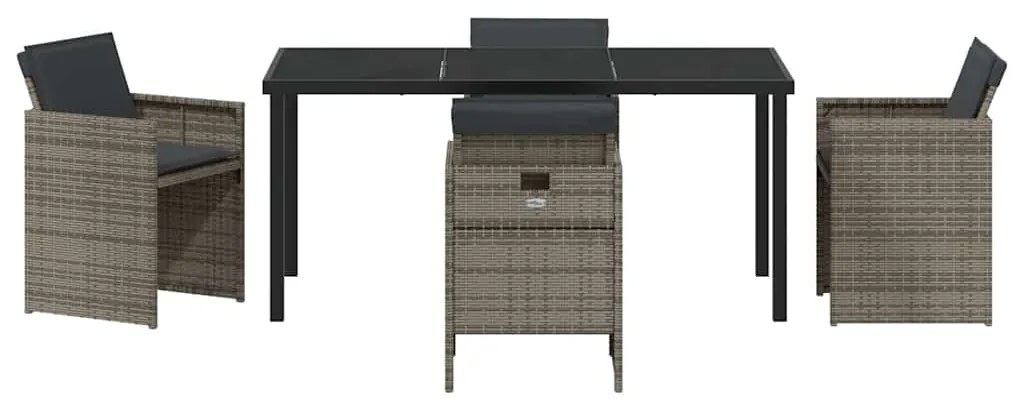 Conjunto de Jantar de Jardim com 5 Peças da , com Almofadas Cinzas em